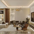 Modern Cozy Integrated Living And Dining Room With Premium Wood Finishes And Elegant Soft Lighting