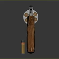 Close Up Of Classic Revolver With Silver Metal Body Wooden Grip And Bullet