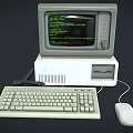 computer desktop computer old computer 3d model