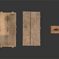 Rustic Vintage Wooden Box Plank And Small Stool For Home Decor