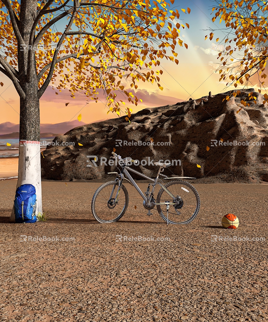 Outdoor Bike Scenery 3d model