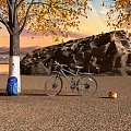 Outdoor Bike Scenery 3d model