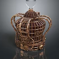 Intricate Gold Jewelry Crown With Ornate Filigree And Decorative Gears