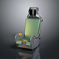 Astronaut Spacecraft Seat With Green Cushion And Safety Features For Space Missions