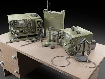 Military Radio Radio Station Communication Equipment 3d model