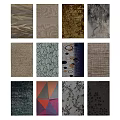 Modern Square Rugs With Various Patterns And Textures For Stylish Home Decor 3d model