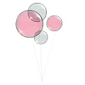 Inflatable Balloons in Pink and Transparent Colors for Party Decoration
