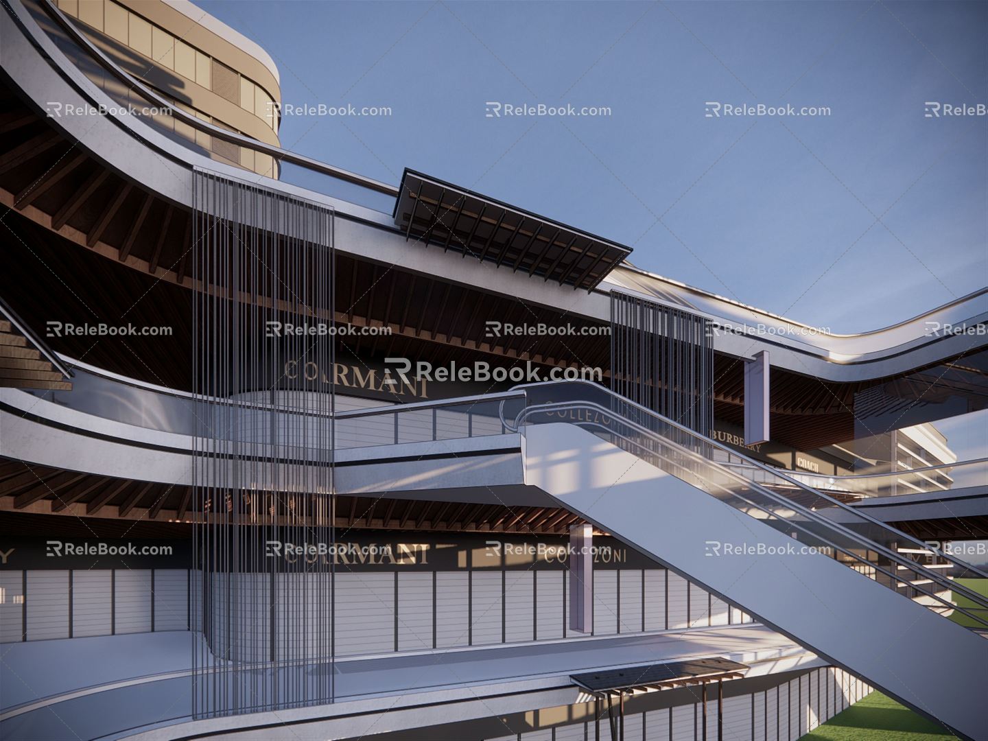 Modern shopping mall commercial multi-storey 3d model