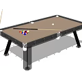 Modern Sports Equipment Billiard Table with Cue Stick Colored Balls and Transparent Legs
