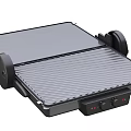 Kitchen Appliance With Non Stick Double Sided Cooking Plates And Temperature Control Knob