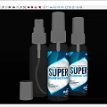 Super Disinfectant Spray Bottles With Clear Plastic Containers And Labels
