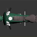 Vintage Green Motorcycle With Brown Seat And Classic Engine Design