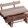 Rustic Wooden Table and Chair Set with Natural Log Legs and Simple Design