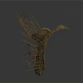 Decorative Metal Comb as Daily Living Essential With Intricate Design and Pointed Teeth