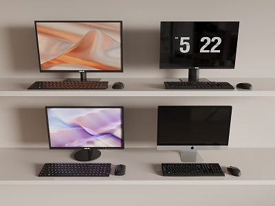 modern computer 3d model