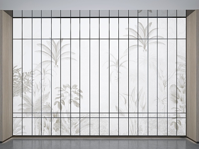 Partition wall porch wall screen wall partition screen background wallpaper wallpaper 3d model