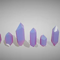 Purple Crystal Decorative Ornament Set with Various Sizes and Shapes for Home Decor