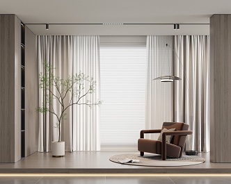 Modern Curtains 3d model