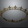 Ornate Golden Crown With Intricate Decorative Patterns For Costume Headwear Accessory