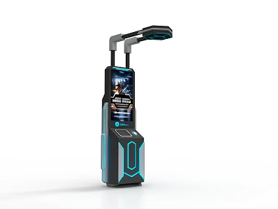 Modern Interactive Amusement Equipment With Touch Screen Display And LED Light Decoration 3d model
