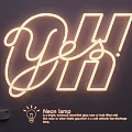 Neon Lamp Combination With Custom Glass Tube Flat Design Logo Classic New Style