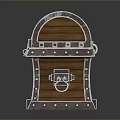Vintage Wooden Treasure Chest With Metal Buckles And Rivets For Storage