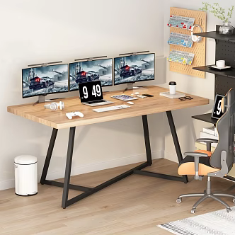 Nordic computer desk 3d model