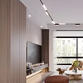 Modern Living Room Interior Design With Wooden Walls Large Windows Green Plants And Sofa