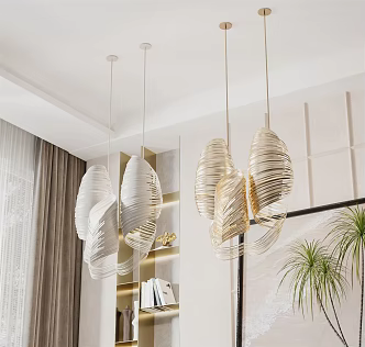 Modern chandelier metal chandelier 3d model