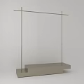 Modern Minimalist Display Rack With Metal Frame And Platform Base For Products 3d model