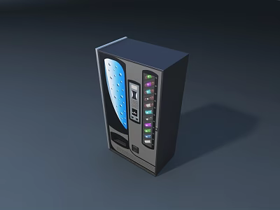 Public Vending Machine With Digital Display Screen And Colorful Selection Buttons For Convenient Access 3d model