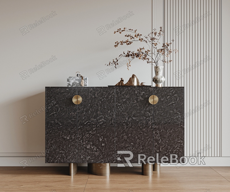 New Chinese-style Entrance Cabinet model