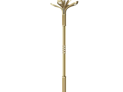 Modern Gold Outdoor Light With Tall Pole And Multi Arm Design For Garden Use 3d model