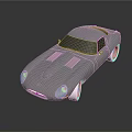 Silver Sleek Sports Car With Shiny Exterior On Dark Background
