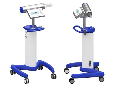 Stand Mounted Medical Equipment With Digital Display And Wheeled Base For Clinical Use 3d model