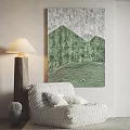 Quiet Lazy Sofa Hanging Picture Combination 3d model