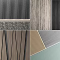 Bedroom Accent Wall Designs With Diverse Textures And Materials 3d model
