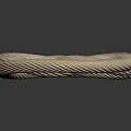 Modern Golden Intertwined Rope Knot Circular Decorative Furniture Piece With Textured Finish