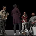 Group of Diverse People Interacting in Casual Setting With Wheelchair User