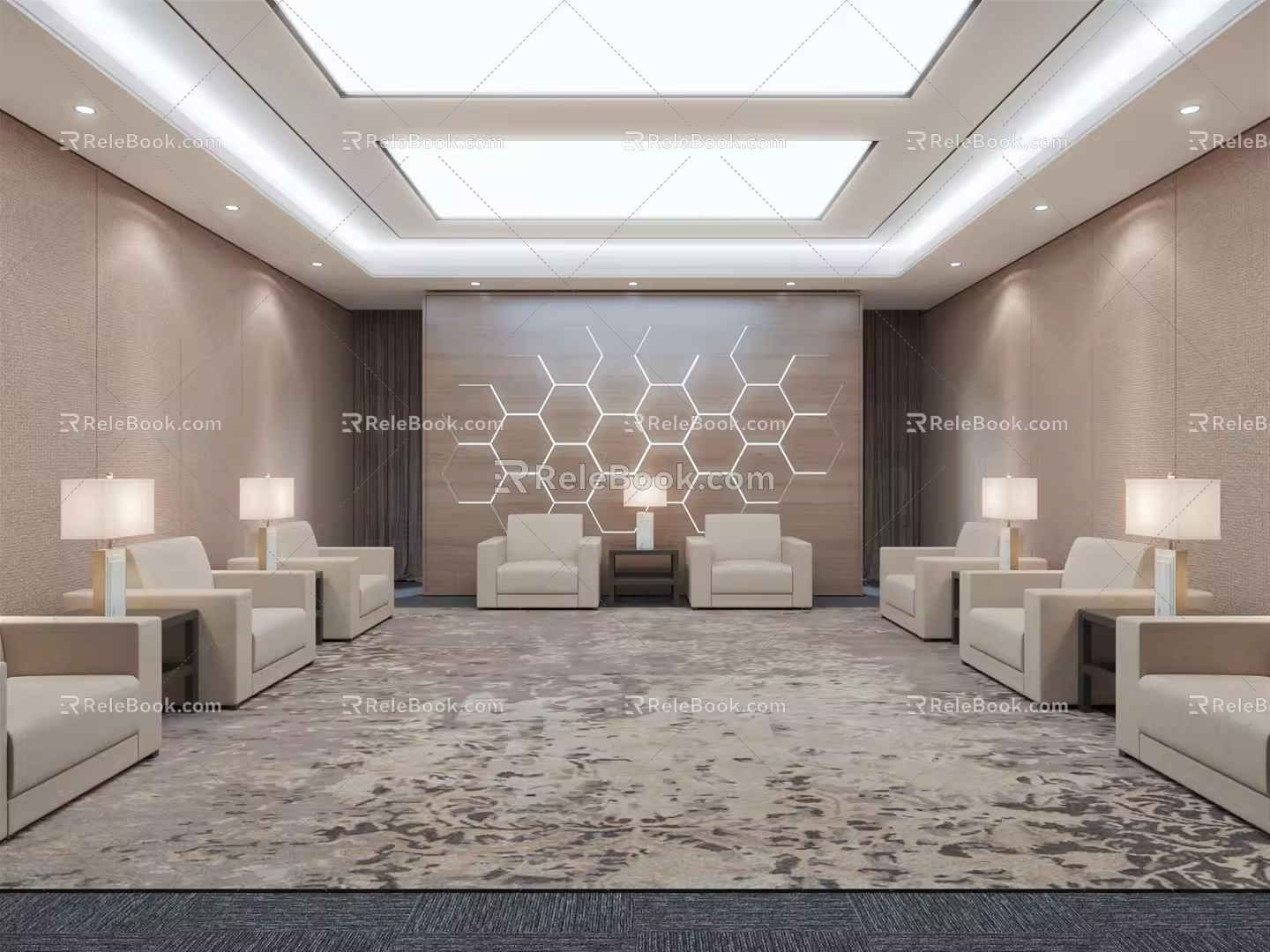 Modern Reception Room Leader Reception Room 3d model