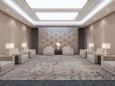 Modern Reception Room Leader Reception Room 3d model