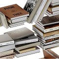 Stacked Books And Magazines With Various Sizes Colorful Covers And Different Designs