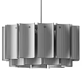 Modern Green Glass Chandelier With Textured Wave Pattern Hanging Light Fixture