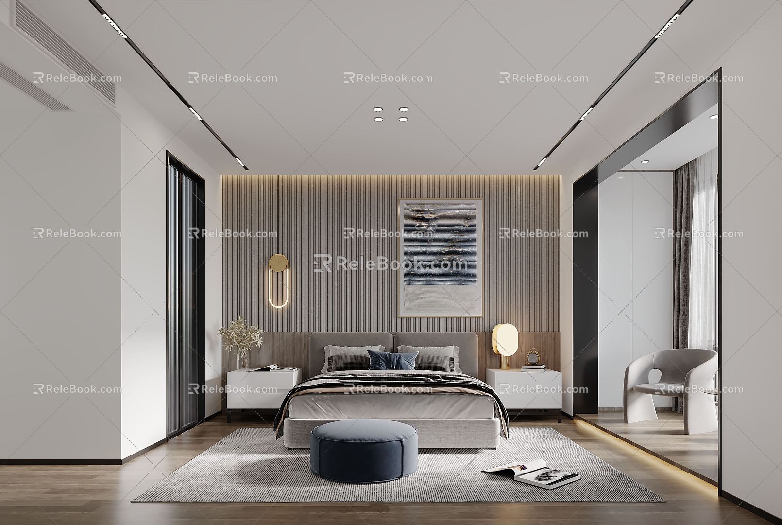 Modern Bedroom Simple Bedroom 3d model