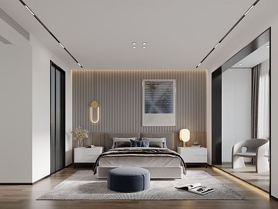 Modern Bedroom Simple Bedroom 3d model