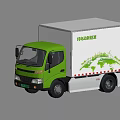 Industrial Equipment Pure Electric New Energy Truck With Green World Map And City Elements