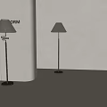 Nordic Pleated Floor Lamp American Style Retro Floor Lamp Pleated Atmosphere Floor Lamp Light Luxury Eye Protection Bedside Lamp 3d model