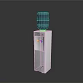 Standing Water Dispenser With White Body And Blue Water Bottle