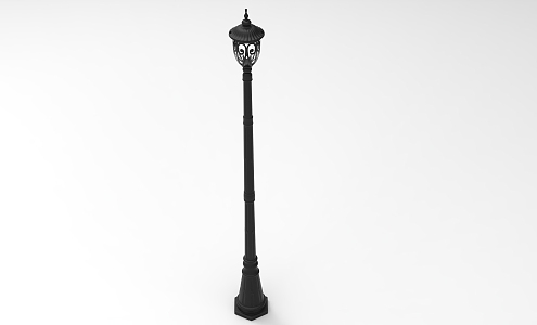 European-style outdoor single-head street lamp 3d model