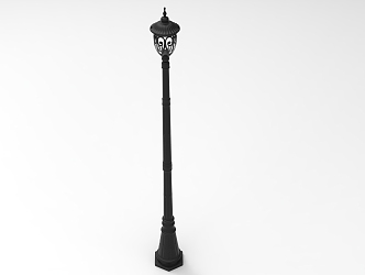 European-style outdoor single-head street lamp 3d model